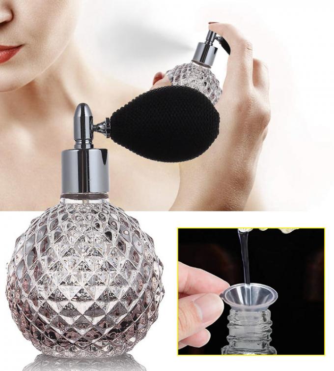 i contenitori cosmetici di vetro 100ml progettano la bottiglia dello spruzzo di profumo di vetro dell'airbag 8