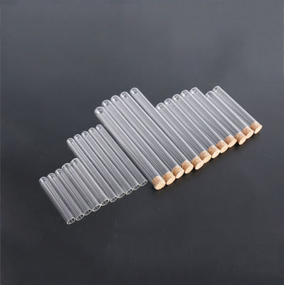 SGS High Borosilicate Glass Storage Bottles Flat Bottom Test Tube 1.2mm
