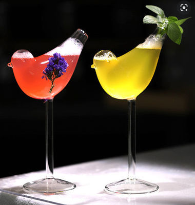 Good price L'uccello trasparente unico modella Juice Beverage Cocktail Glass Bottle 201-300ml per il deposito di Antivari in linea