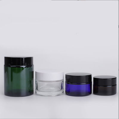 Good price radura Amber Purple Glass Cream Jar del nero di 5g 10g 15g 20g 30g 50g 100g con il cappuccio di plastica in linea