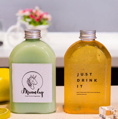 Good price Miscela fredda 50ml della bottiglia di acqua rettangolare piana trasparente a 500ml PETG in linea