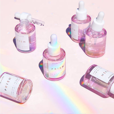 Good price cappuccio blu di Amber Glass Dropper Bottle Childproof della radura 1oz anti shock in linea