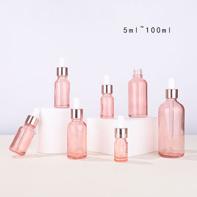 Good price Bottiglia rosa 10ml del contagoccia dei contenitori cosmetici di vetro rotondi a 100ml in linea