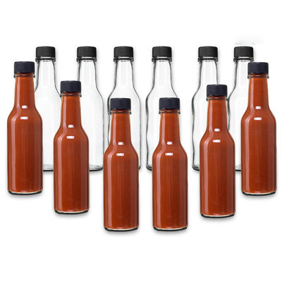 Good price Salsa calda Amber Glass Storage Bottles vuota 150ml Antitear QZH in linea