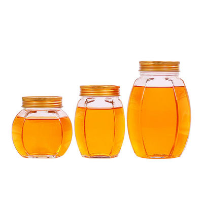 Good price Grande pancia Honey Glass Jar 500ml ISO9001 termoresistente a sei facce in linea