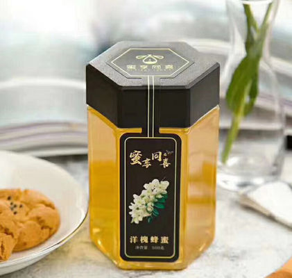 Good price barattolo di plastica trasparente dell'animale domestico di esagono di 180ml 215ml per l'imballaggio per alimenti riciclando in linea