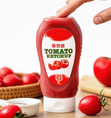Good price il chocalate caldo del ketchup della salsa al pomodoro 450g inceppa la bottiglia di condimento di plastica di compressione di Ketchen delle bottiglie in linea