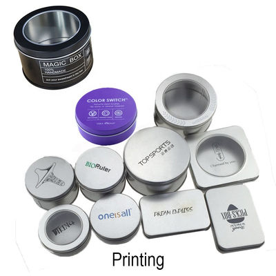 Good price Barattolo cosmetico del metallo argenteo su ordinazione vuoto 10g che fa scorrere Tin Solid Perfume Tin Container in linea